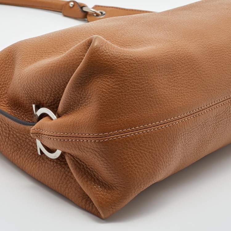 Pre Owned Salvatore Ferragamo Tan Leather Fanisa Hobo