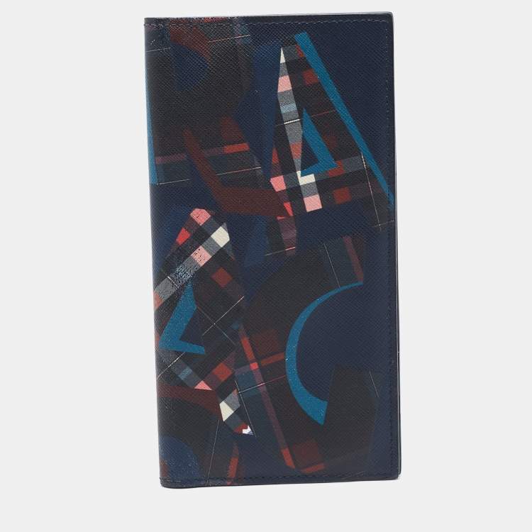 Pre Owned Salvatore Ferragamo Multicolor Geometric Print Bi-fold Long Wallet