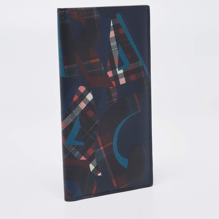 Pre Owned Salvatore Ferragamo Multicolor Geometric Print Bi-fold Long Wallet