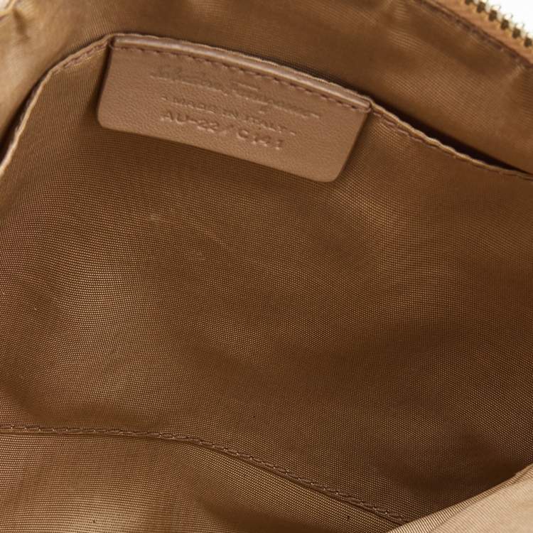 Pre Owned Salvatore Ferragamo Beige Leather Crossbody Bag