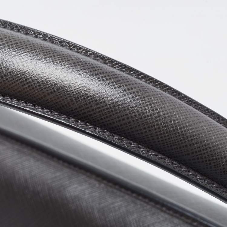 Pre Owned Salvatore Ferragamo Dark Grey Gancini Flap Top Handle Bag
