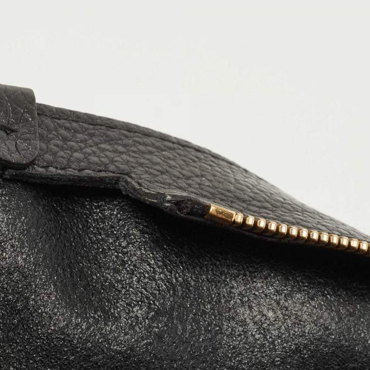 Pre Owned Salvatore Ferragamo Black Leather Gancini Zip Tote