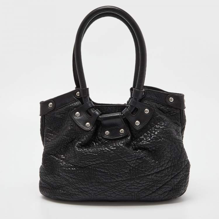 Pre Owned Salvatore Ferragamo Black Leather Shoulder Bag