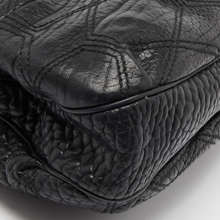 Pre Owned Salvatore Ferragamo Black Leather Shoulder Bag