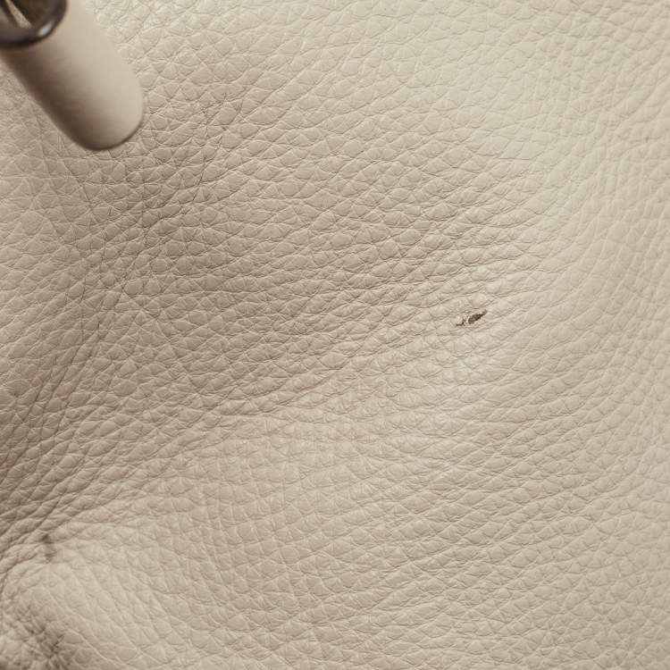 Pre Owned Salvatore Ferragamo Cream Leather Medium Sofia Top Handle Bag