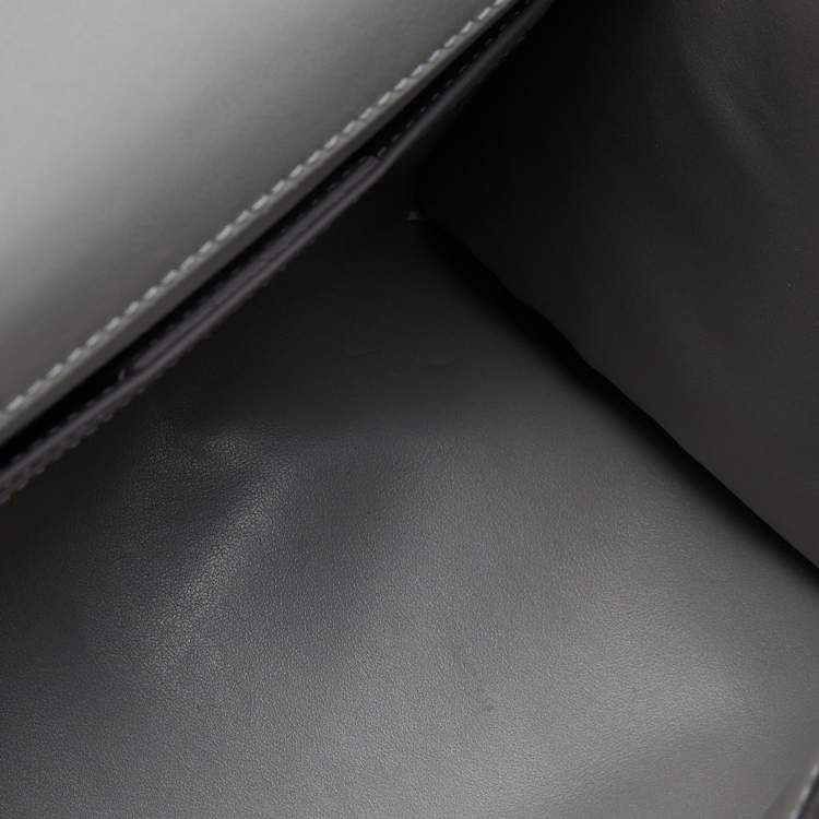 Pre Owned Salvatore Ferragamo Grey Leather Letty Top Handle bag