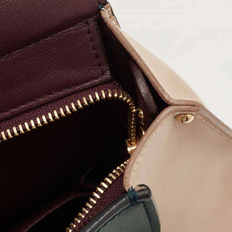 Pre Owned Salvatore Ferragamo Tricolor Leather Medium Sofia Top Handle Bag