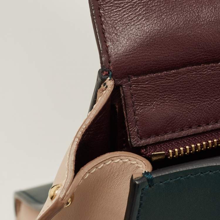 Pre Owned Salvatore Ferragamo Tricolor Leather Medium Sofia Top Handle Bag