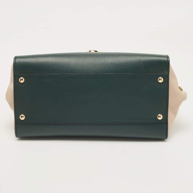Pre Owned Salvatore Ferragamo Tricolor Leather Medium Sofia Top Handle Bag