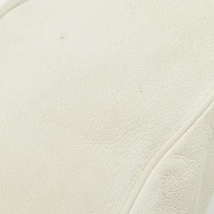 Pre Owned Salvatore Ferragamo White Leather Marisa Hobo