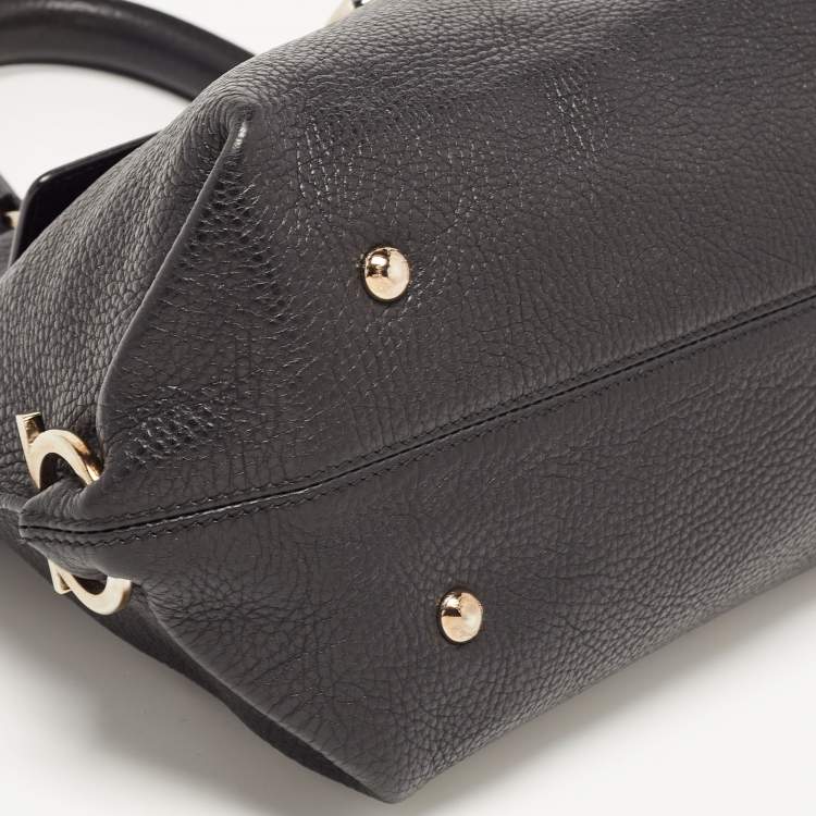 مملوكة مسبقًا Salvatore Ferragamo Black Leather Medium Sofia Top Handle Bag