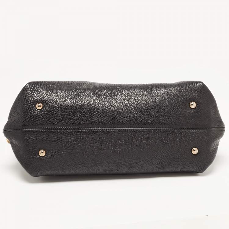 مملوكة مسبقًا Salvatore Ferragamo Black Leather Medium Sofia Top Handle Bag
