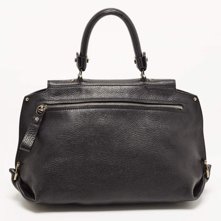 مملوكة مسبقًا Salvatore Ferragamo Black Leather Medium Sofia Top Handle Bag