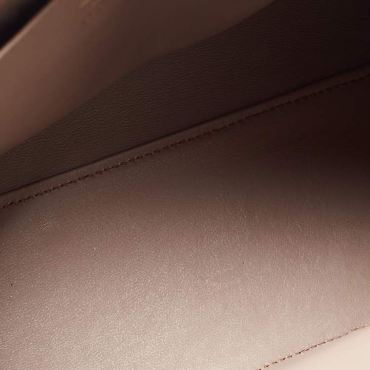 Pre Owned Salvatore Ferragamo Dark Beige Gancini Flap Top Handle Bag