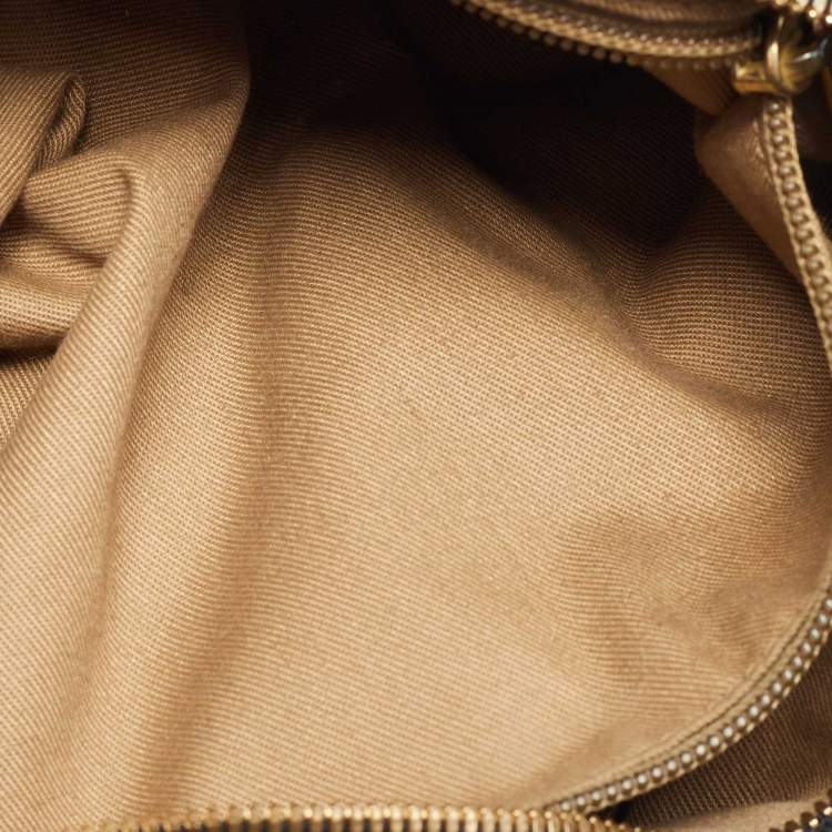 Pre Owned Salvatore Ferregamo Black Crinkled Leather Marisa Satchel