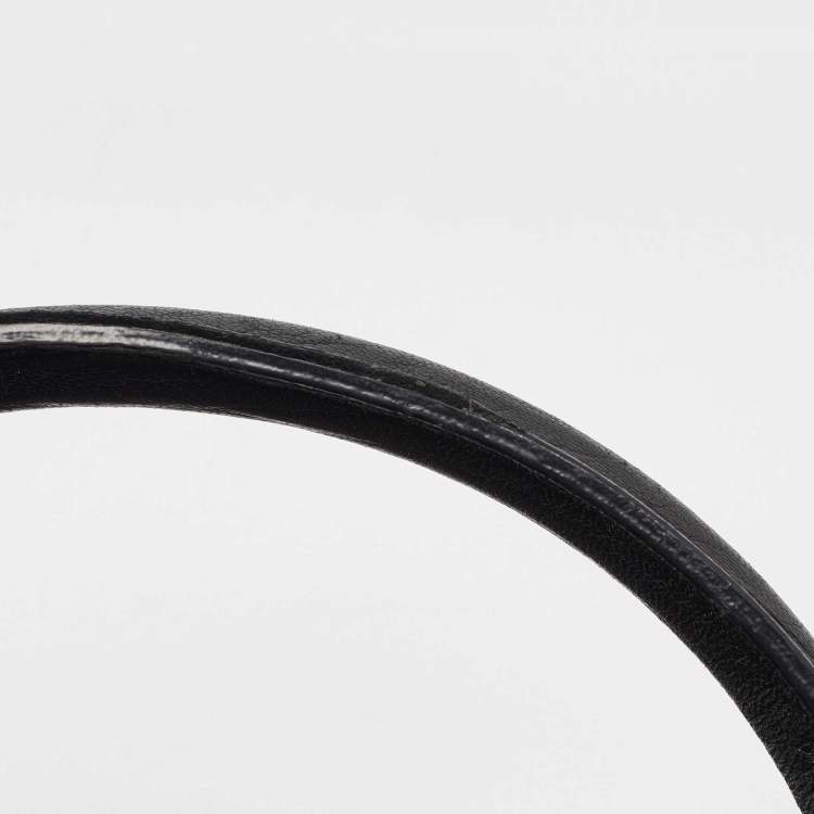 Pre Owned Salvatore Ferregamo Black Crinkled Leather Marisa Satchel