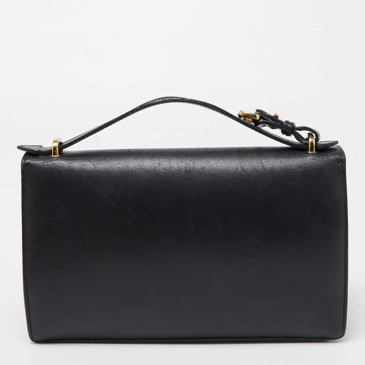 مملوكة مسبقًا Salvatore Ferragamo Black Leather Aileen Shoulder Bag