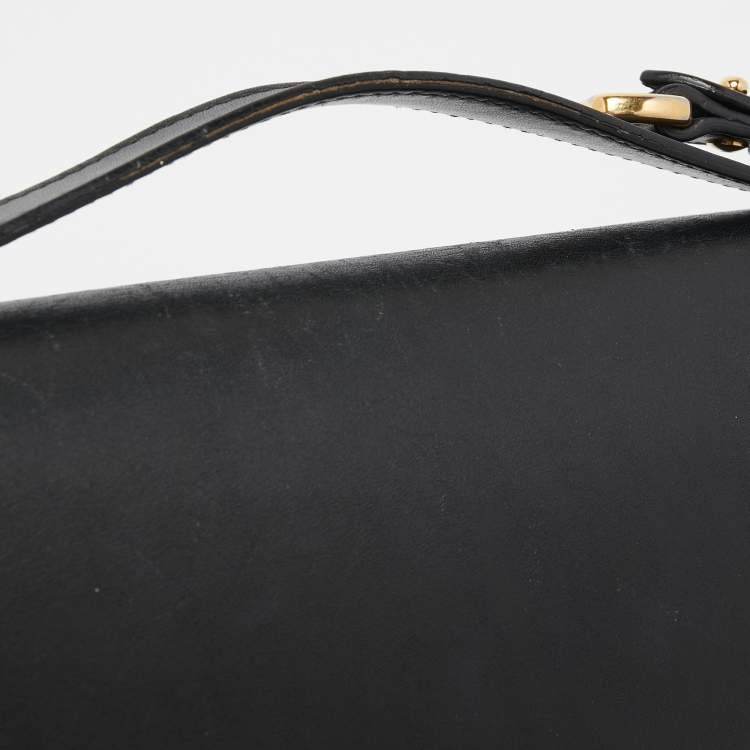 مملوكة مسبقًا Salvatore Ferragamo Black Leather Aileen Shoulder Bag