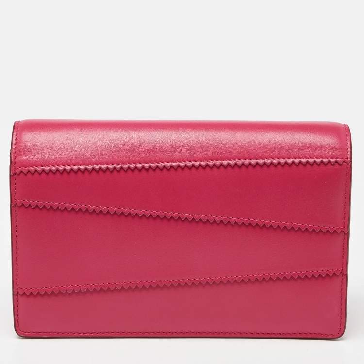 Pre Owned Salvatore Ferragamo Pink Leather Ginny Shoulder Bag