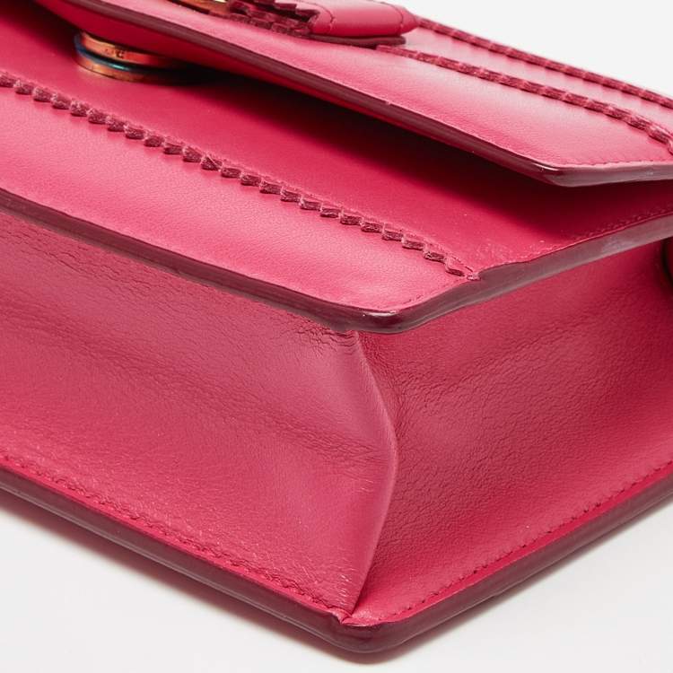 Pre Owned Salvatore Ferragamo Pink Leather Ginny Shoulder Bag