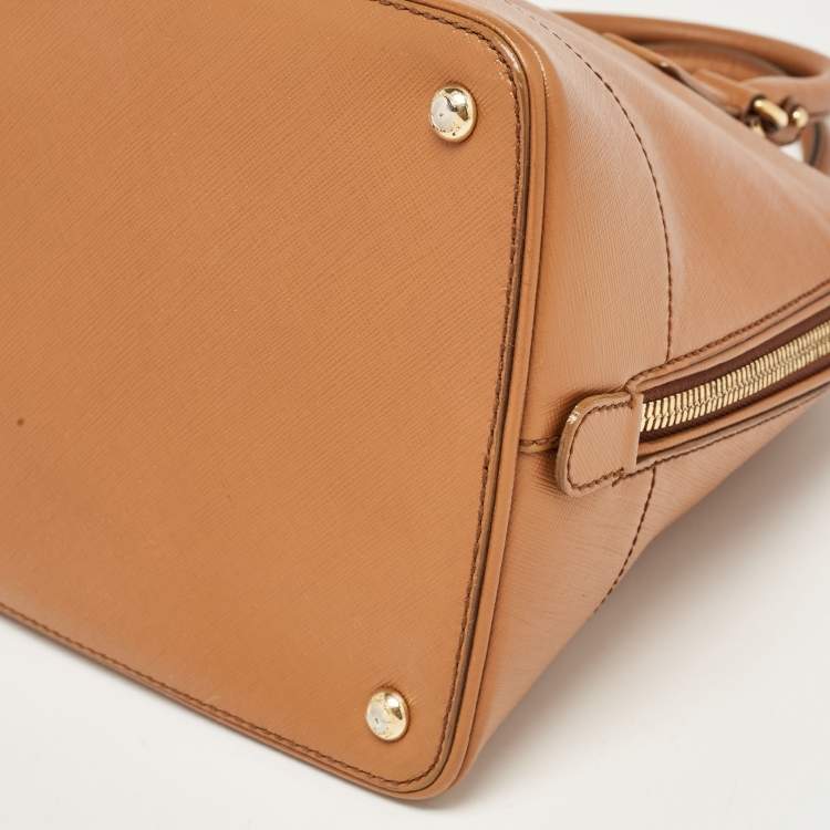 مملوكة مسبقًا Salvatore Ferragamo Brown Saffiano Leather Darina Satchel