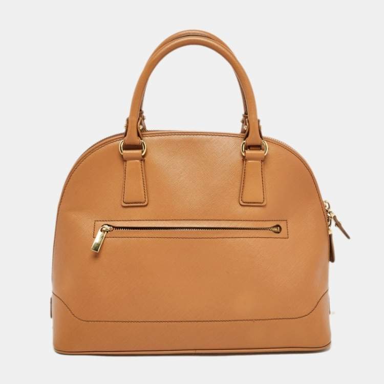 مملوكة مسبقًا Salvatore Ferragamo Brown Saffiano Leather Darina Satchel