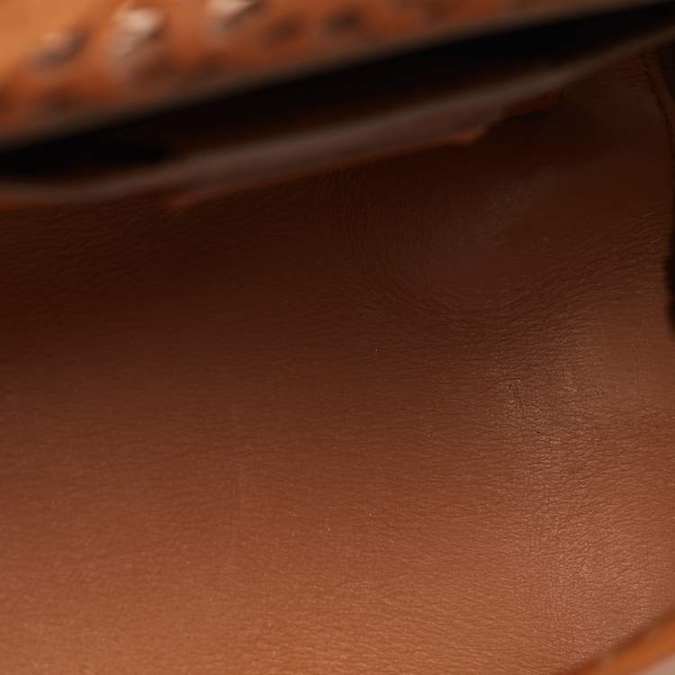 Pre Owned Salvatore Ferragamo Brown Laser Cut Leather Sofia Top Handle Bag