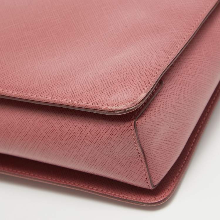 Pre Owned Salvatore Ferragamo Dark Pink Leather Shoulder Bag