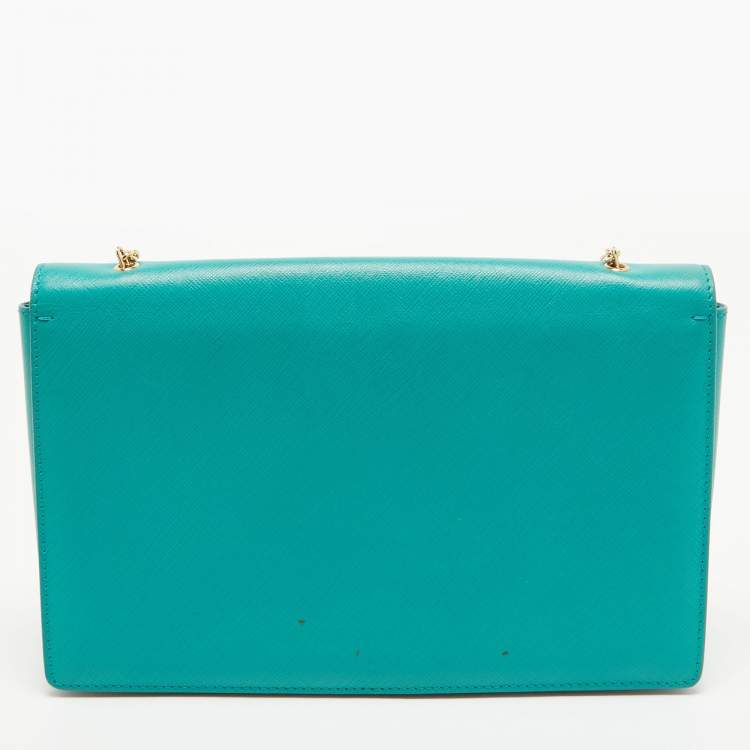 Pre Owned Salvatore Ferragamo Green Leather Miss Vara Bow Shoulder Bag