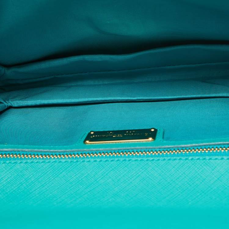 Pre Owned Salvatore Ferragamo Green Leather Miss Vara Bow Shoulder Bag