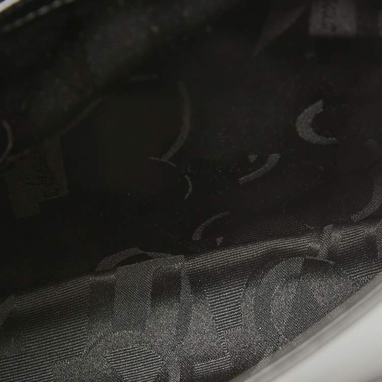Pre Owned Salvatore Ferragamo Black Leather Gancini Top Handle Bag