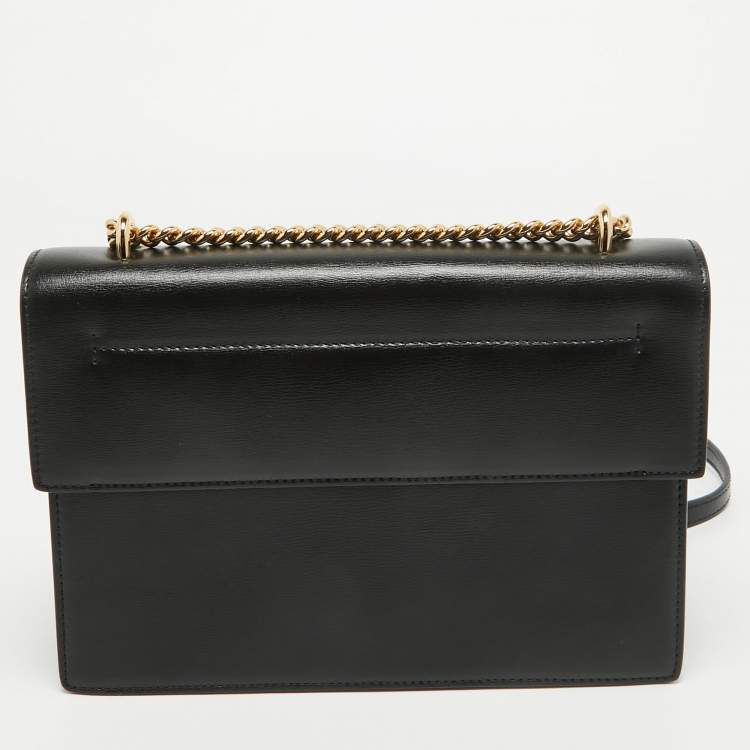 Pre Owned Salvatore Ferragamo Black Leather Vara Bow Shoulder Bag