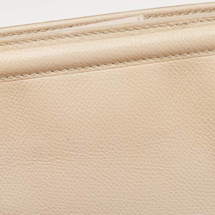Pre Owned Salvatore Ferragamo Beige Leather Melike Tote