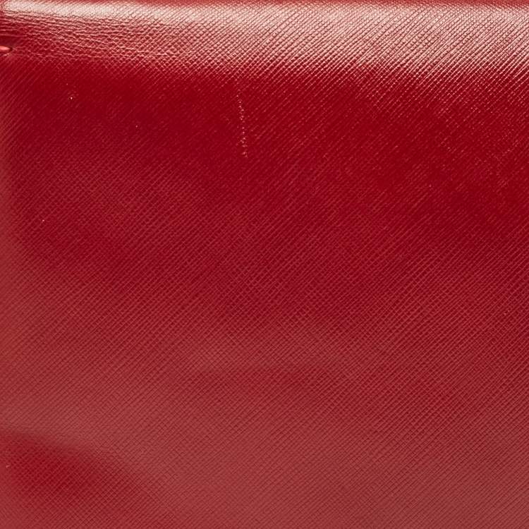 Pre Owned Salvatore Ferragamo Red Leather Miss Vara Shoulder Bag
