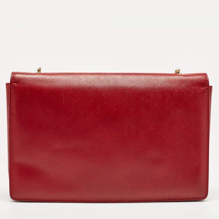 Pre Owned Salvatore Ferragamo Red Leather Miss Vara Shoulder Bag