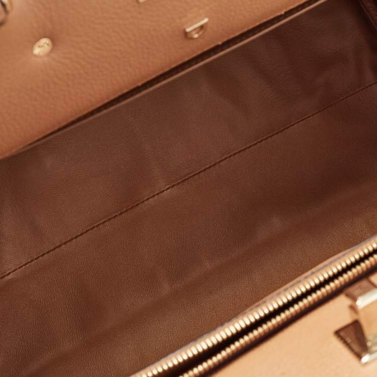Pre Owned Salvatore Ferragamo Brown Leather Medium Studio Tote