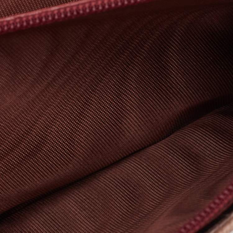 Pre Owned Salvatore Ferragamo Dusty Pink Leather Gancini Icona Continental Wallet