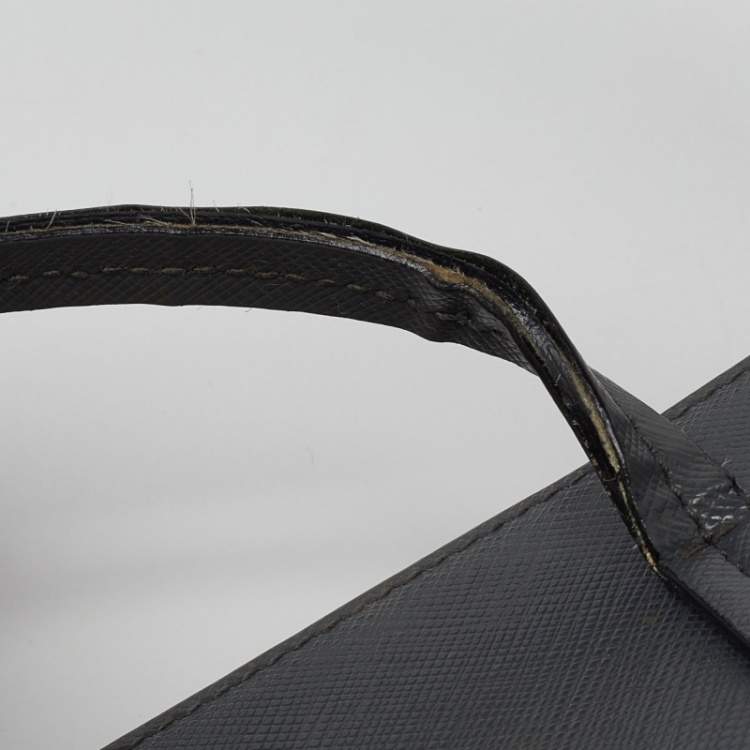 Pre Owned Salvatore Ferragamo Grey Leather Small Briana Tote