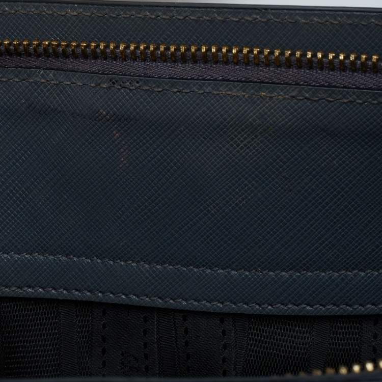 Pre Owned Salvatore Ferragamo Grey Leather Small Briana Tote