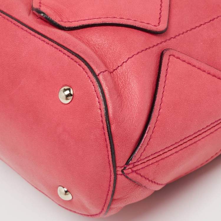 Pre Owned Salvatore Ferragamo Pink Leather Oragami Tote