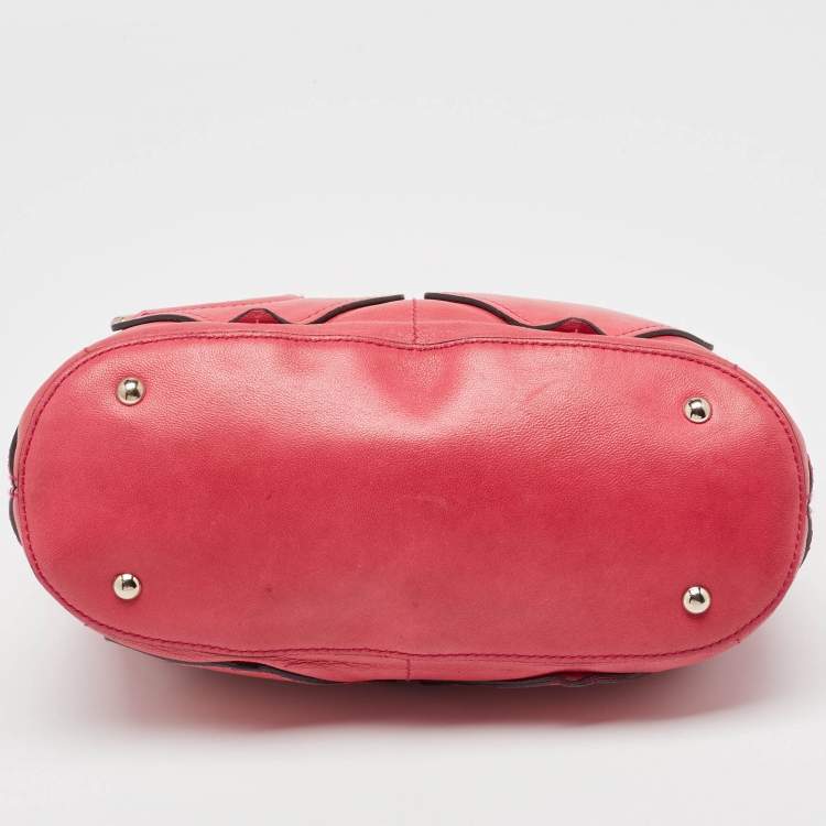 Pre Owned Salvatore Ferragamo Pink Leather Oragami Tote