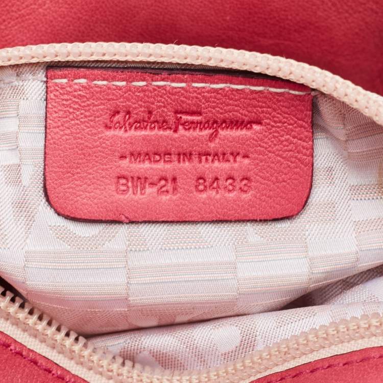 Pre Owned Salvatore Ferragamo Pink Leather Oragami Tote