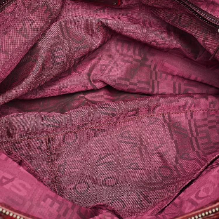 Pre Owned Salvatore Ferragamo Red Patent Leather Celtico Hobo