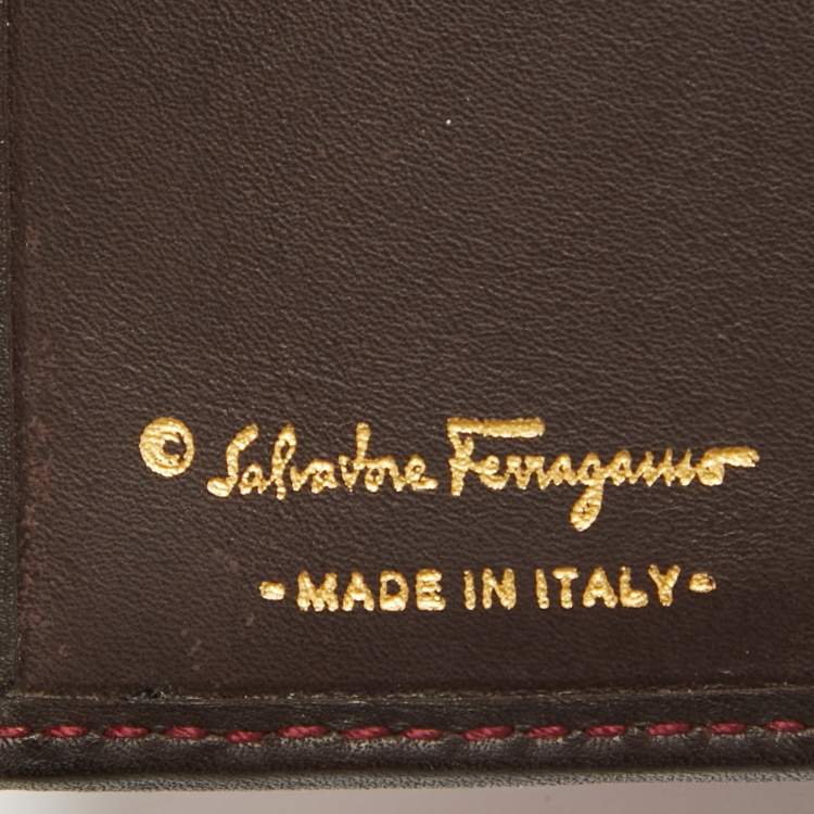 Pre Owned Salvatore Ferragamo Multicolor Fabric and Leather Jungle French Wallet