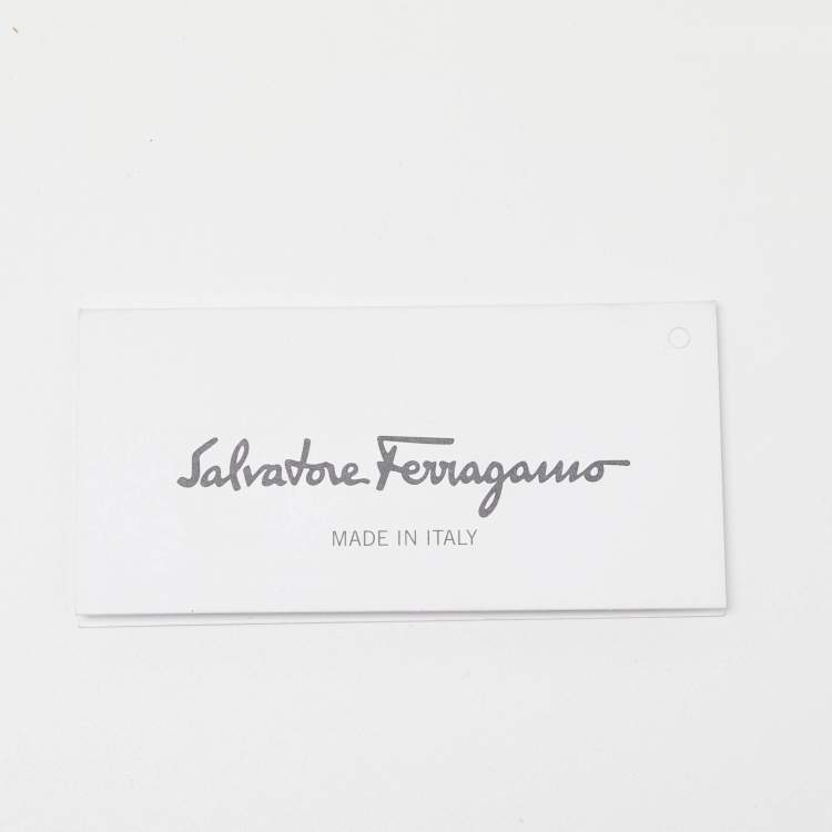 Pre Owned Salvatore Ferragamo Black Python Afef Gancio Wristlet Clutch