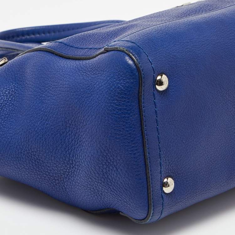 مملوكة مسبقًا Salvatore Ferragamo Blue Leather Zip Tote 