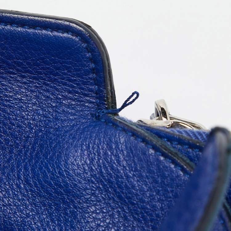 مملوكة مسبقًا Salvatore Ferragamo Blue Leather Zip Tote 