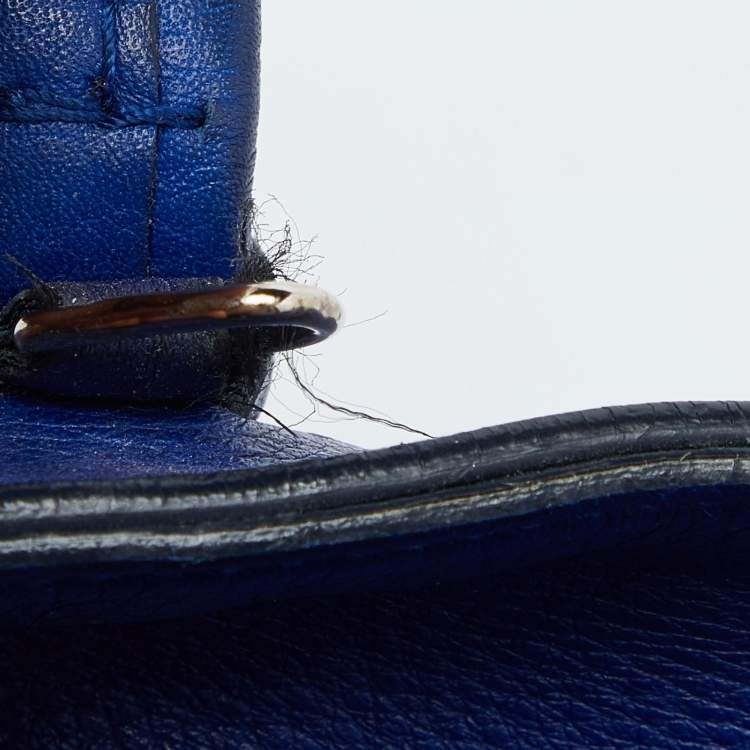 مملوكة مسبقًا Salvatore Ferragamo Blue Leather Zip Tote 