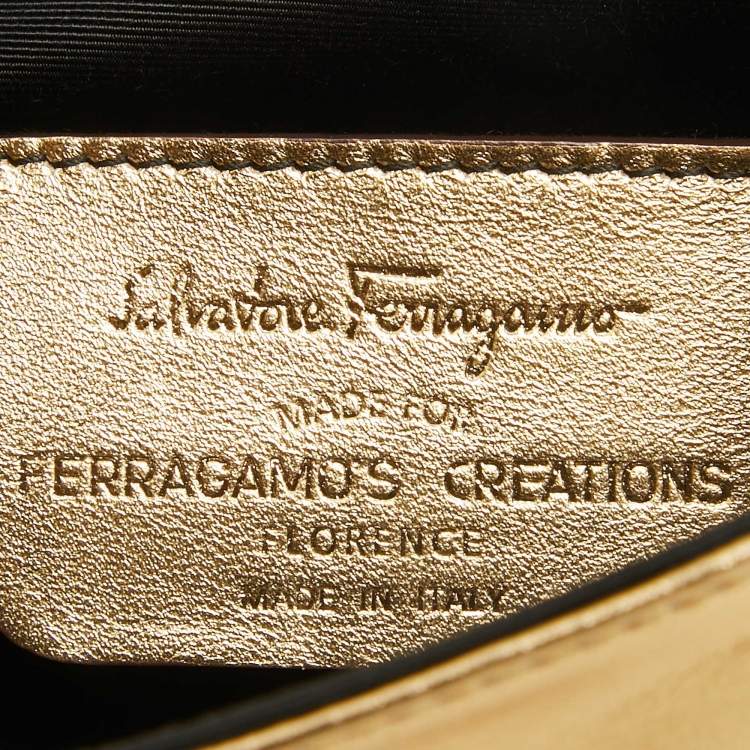 Pre Owned Salvatore Ferragamo Transparent Plexiglas Gancini Top Handle Bag