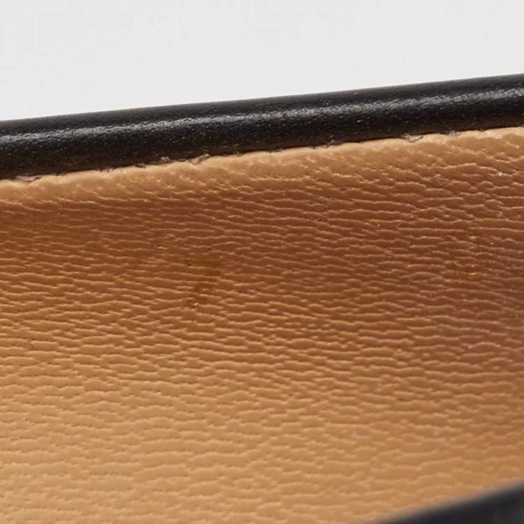 Pre Owned Salvatore Ferragamo Black Leather Round Toe Pumps Size 37.5 
